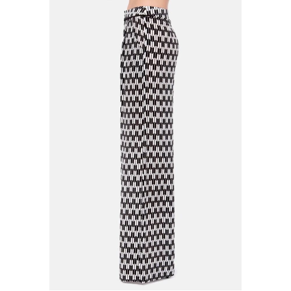 Lulu's Black and White Wide Leg Pants - Picture 5 of 6